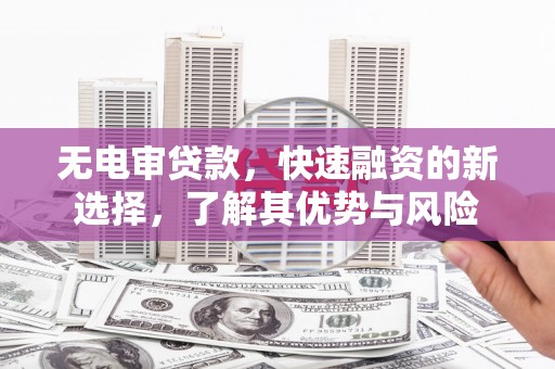 安陆无电审贷款，快速融资的新选择，了解其优势与风险