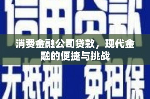 安陆消费金融公司贷款，现代金融的便捷与挑战