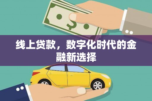 安陆线上贷款，数字化时代的金融新选择