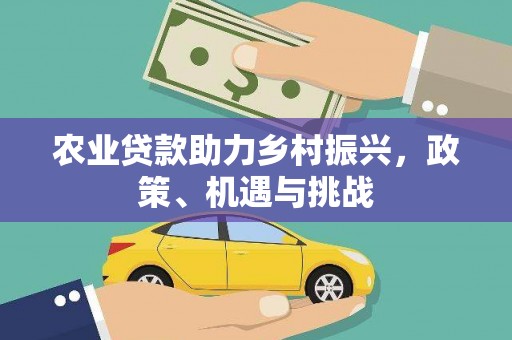 安陆农业贷款助力乡村振兴，政策、机遇与挑战