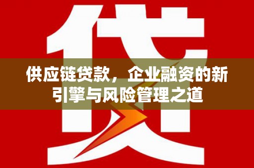 安陆供应链贷款，企业融资的新引擎与风险管理之道
