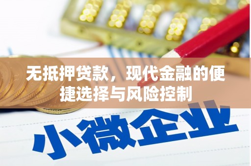 安陆无抵押贷款，现代金融的便捷选择与风险控制