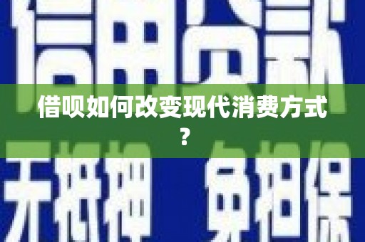 安陆借呗如何改变现代消费方式？