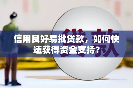 安陆信用良好易批贷款，如何快速获得资金支持？