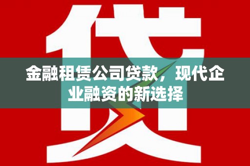安陆金融租赁公司贷款，现代企业融资的新选择