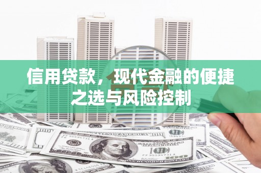 安陆信用贷款，现代金融的便捷之选与风险控制