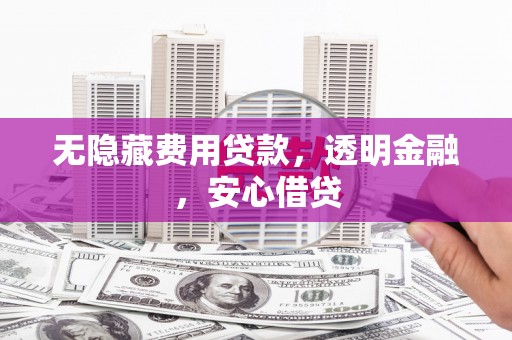 安陆无隐藏费用贷款，透明金融，安心借贷