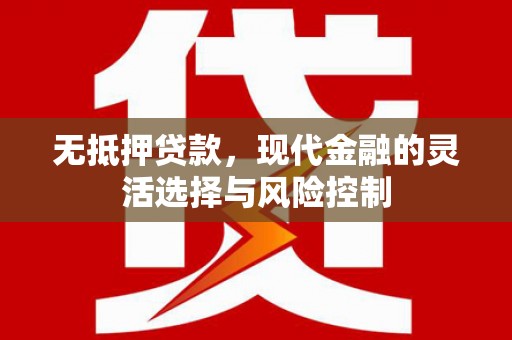 安陆无抵押贷款，现代金融的灵活选择与风险控制