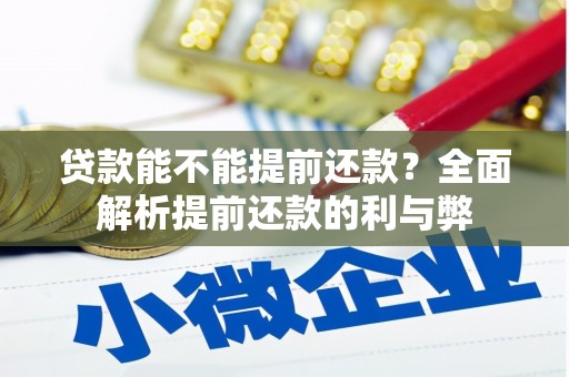 安陆贷款能不能提前还款？全面解析提前还款的利与弊