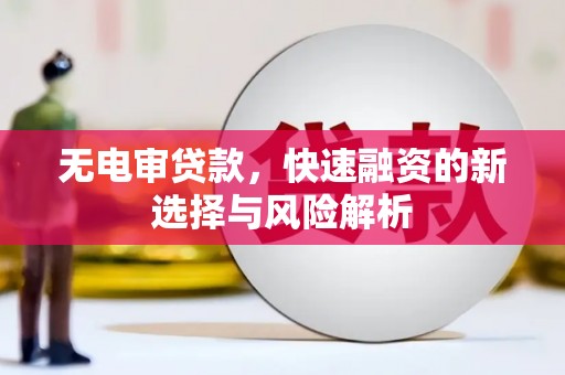 安陆无电审贷款，快速融资的新选择与风险解析