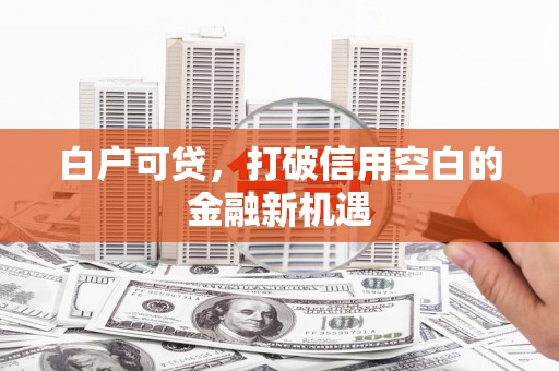 安陆白户可贷，打破信用空白的金融新机遇