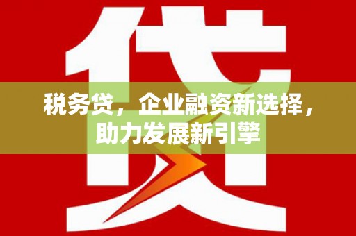 安陆税务贷，企业融资新选择，助力发展新引擎