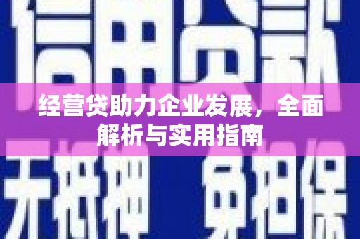 安陆经营贷助力企业发展，全面解析与实用指南
