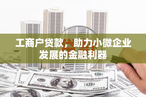 安陆工商户贷款，助力小微企业发展的金融利器