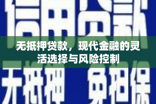 安陆无抵押贷款，现代金融的灵活选择与风险控制