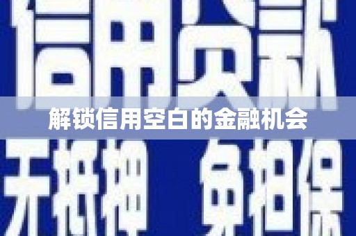 安陆解锁信用空白的金融机会