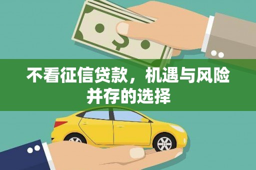 安陆不看征信贷款，机遇与风险并存的选择