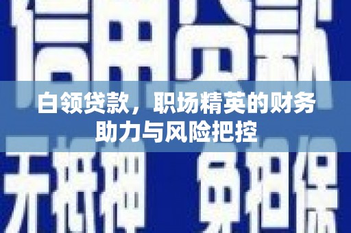 安陆白领贷款,职场精英的财务助力与风险把控 安陆白领贷款,职场精英的财务助力与风险把控